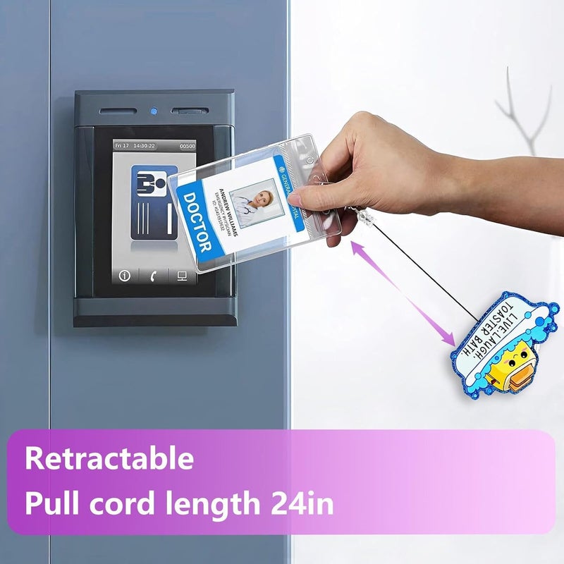 LEBEIGHT Live Laugh Toaster Bath Badge Reel Retractable for Nurse Nursing RN CNA Doctor Medical Worker & Teacher | Funny Nurse Gifts ID Name Badge Holder with Alligator Clip & 24” Durable Nylon Cord | Acrylic - Image 5